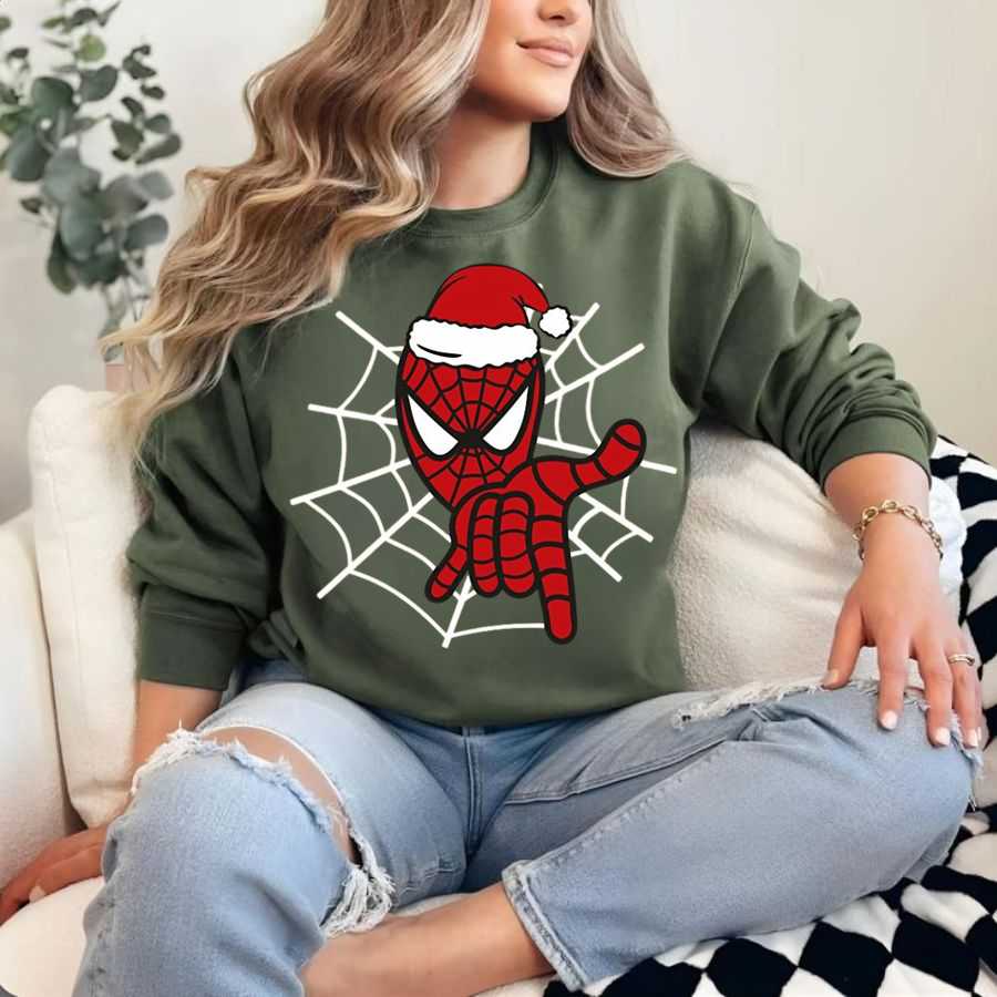 Spider-Man Web-Slinging Christmas Festive Sweatshirt